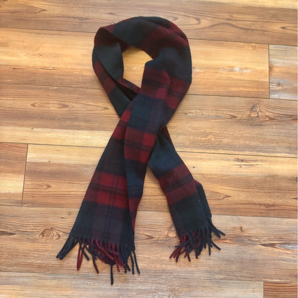 Scots Glen Cashmere Plaid Scarf - Red and green cashmere style is Lindsey